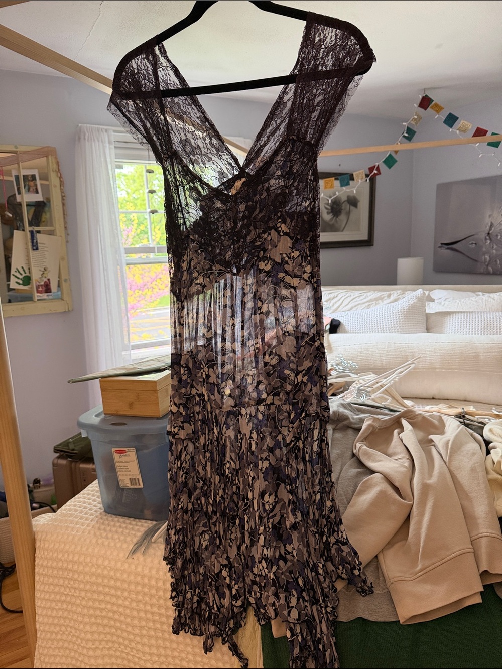 Free People Black Lace Maxi Dress